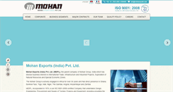 Desktop Screenshot of mohanexports.com