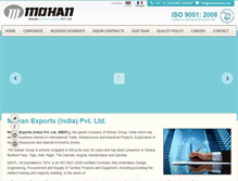 Tablet Screenshot of mohanexports.com